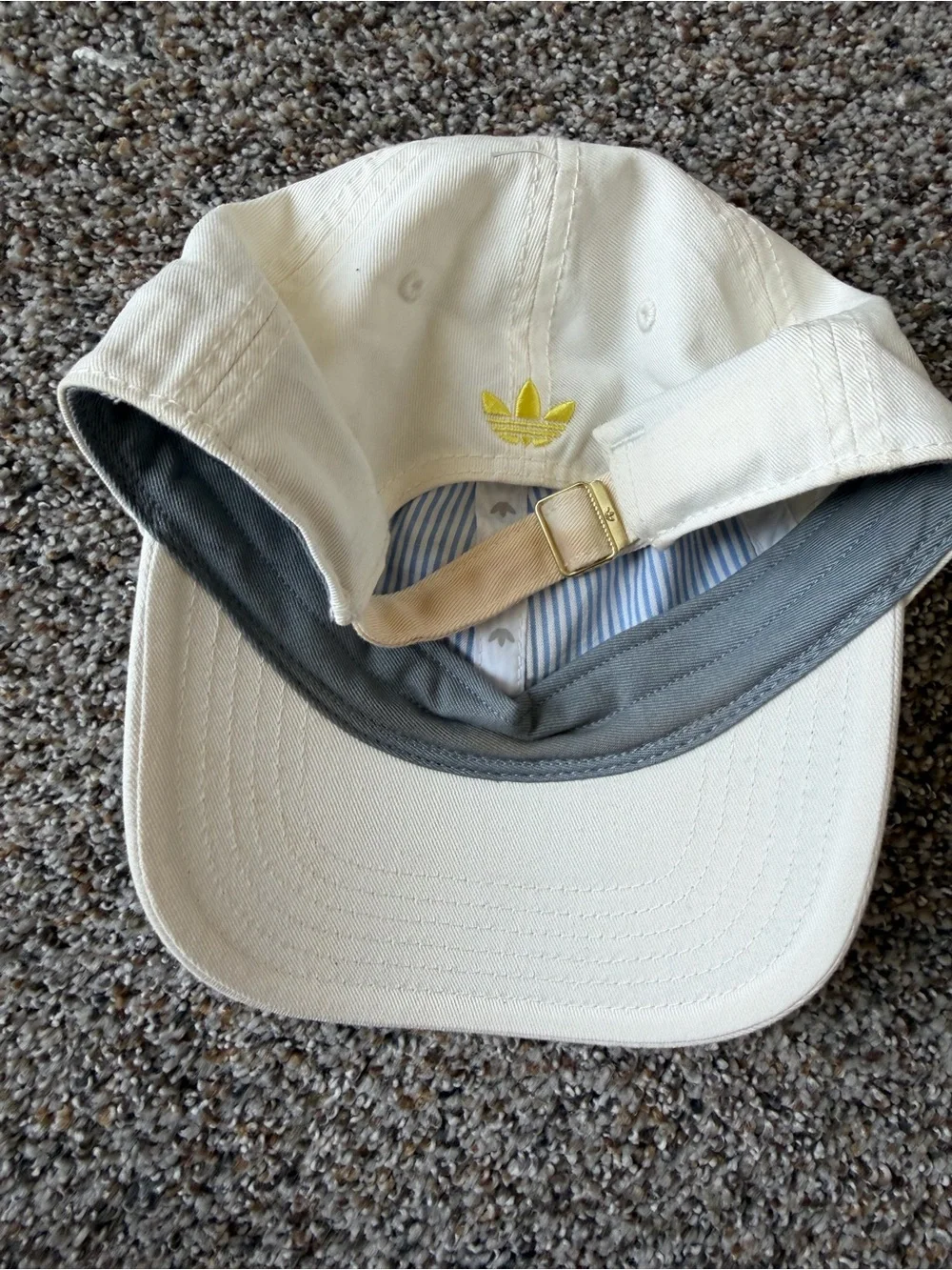 Adidas Originals Sport Vintage Logo Cap White Cream Embroidered Strapback Hat